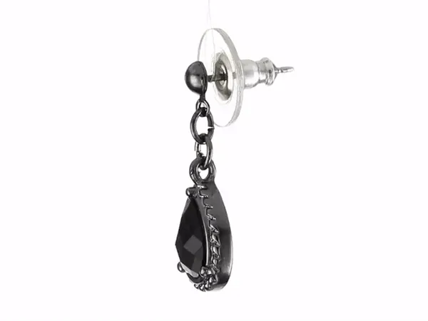 1928 Jewelry Black Victorian Inspired Petite Teardrop Earrings 1928 Jewelry