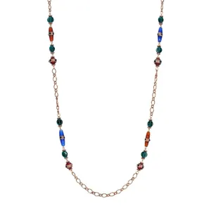 1928 Jewelry Bohemian Multi Color Strandage Necklace 36" 1928 Jewelry