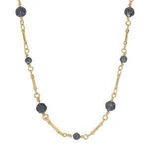 1928 Jewelry Celestial Grace Glass Beaded Chain Necklace 16" 1928 Jewelry