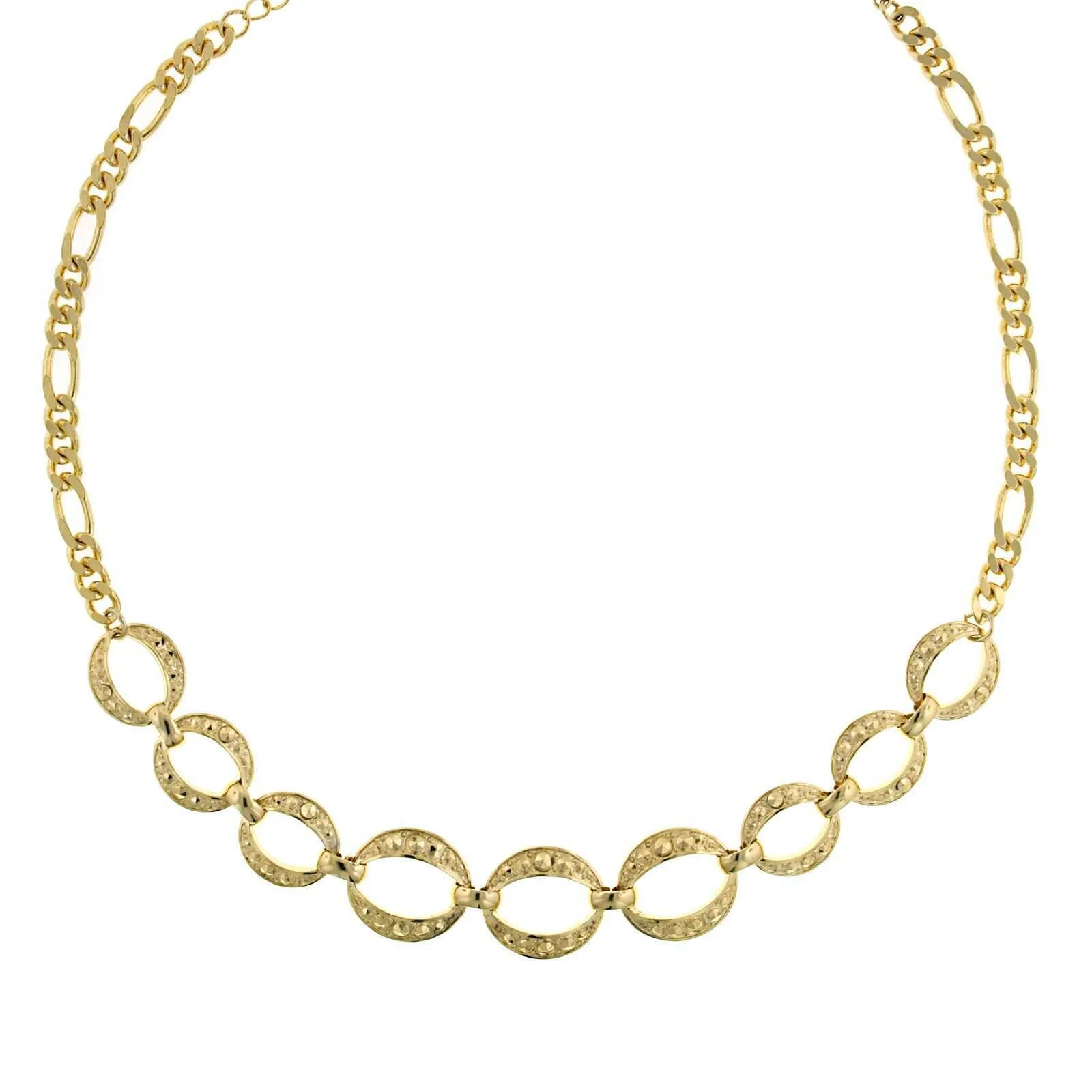 1928 Jewelry Circle Simulated Marcasite Link Necklace 16"   3" Extender 1928 Jewelry