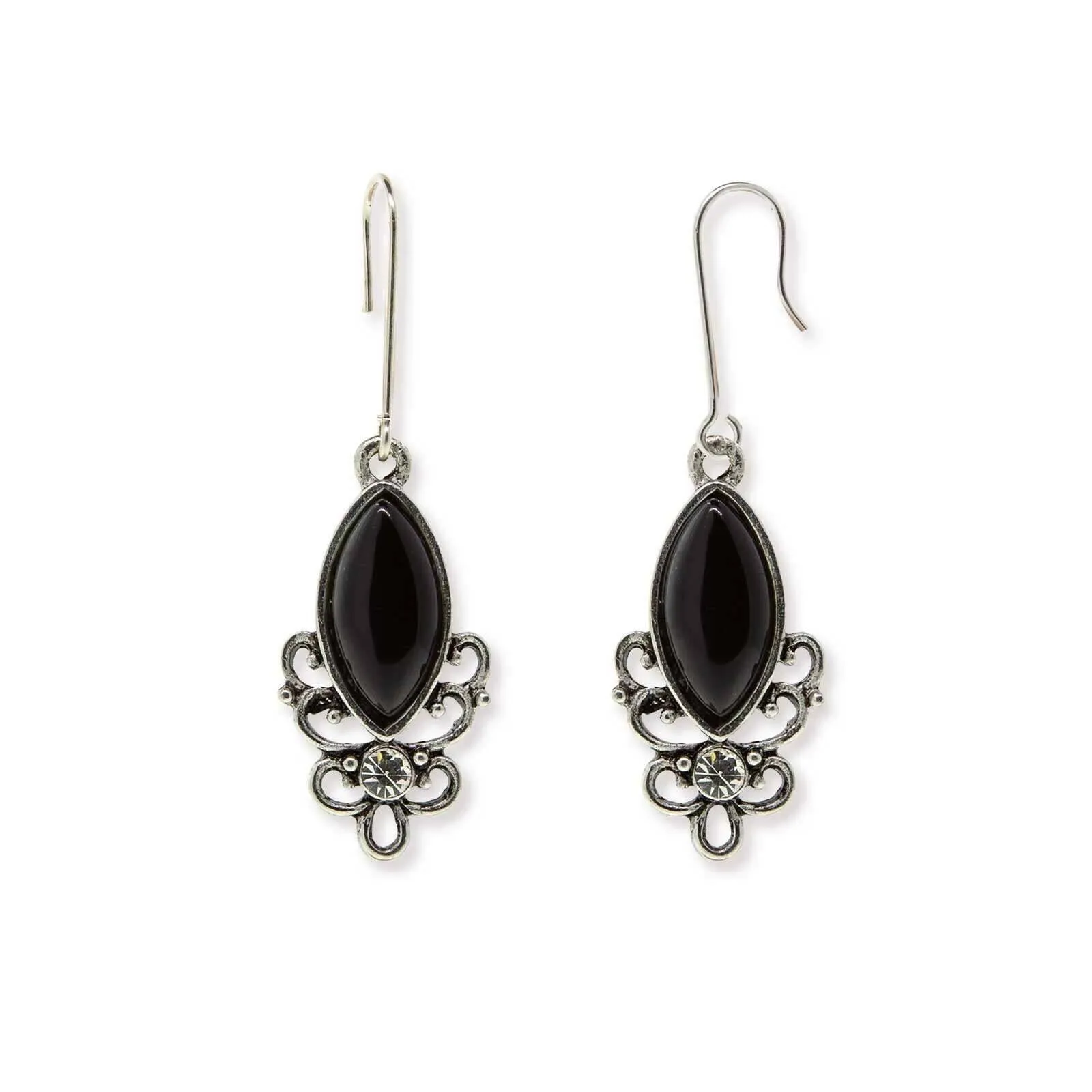 1928 Jewelry Classic Filigree Navette Gemstone Earrings 1928 Jewelry