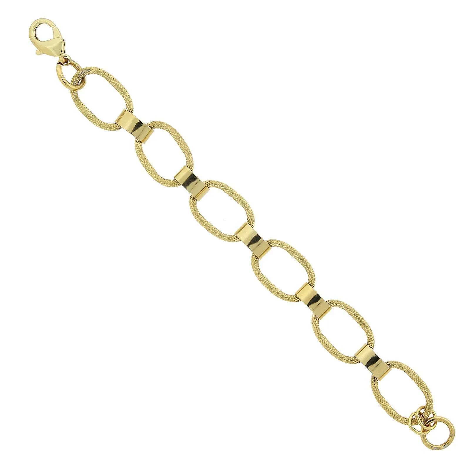 1928 Jewelry Classic Oval Textured Link Bracelet 1928 Jewelry