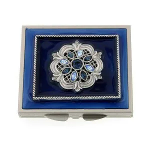 1928 Jewelry Classico Floreale Crystal Square Compact Mirror 1928 Jewelry