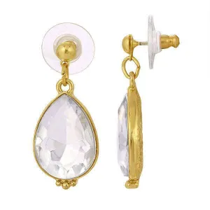 1928 Jewelry Clear Crystal Teardrop Earrings 1928 Jewelry