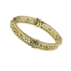 1928 Jewelry Crystal Filigree Stretch Bracelet 1928 Jewelry