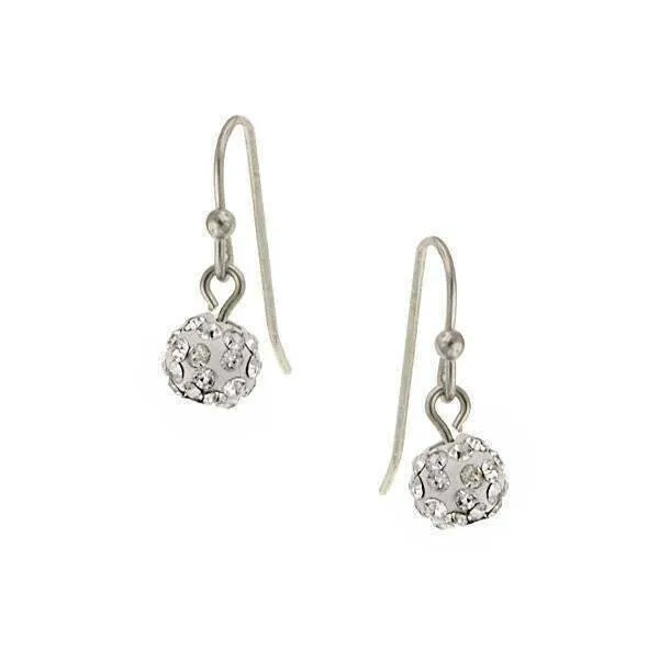 1928 Jewelry Crystal Fireball Pave 6mm Drop Earrings 1928 Jewelry