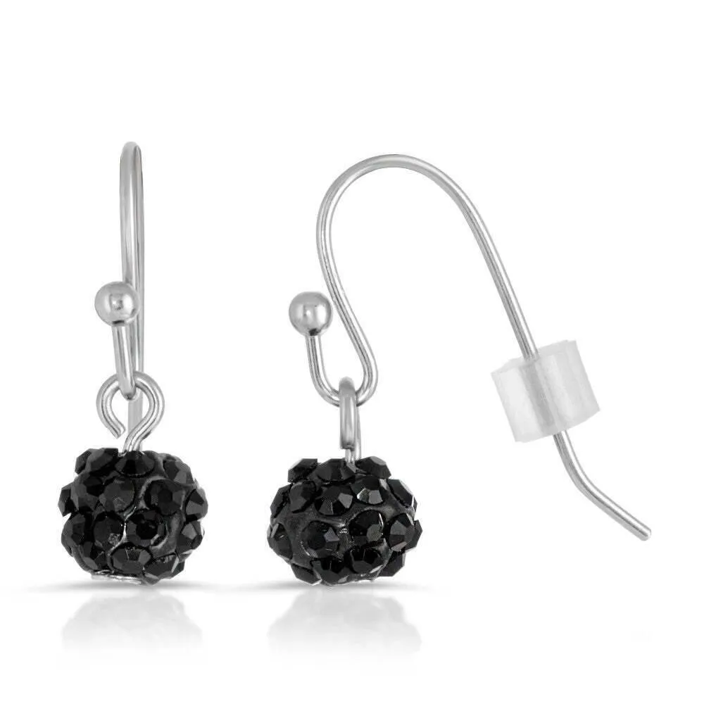1928 Jewelry Crystal Fireball Pave 6mm Drop Earrings 1928 Jewelry