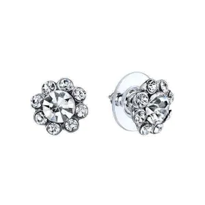 1928 Jewelry Crystal Flower Stud Earrings 1928 Jewelry