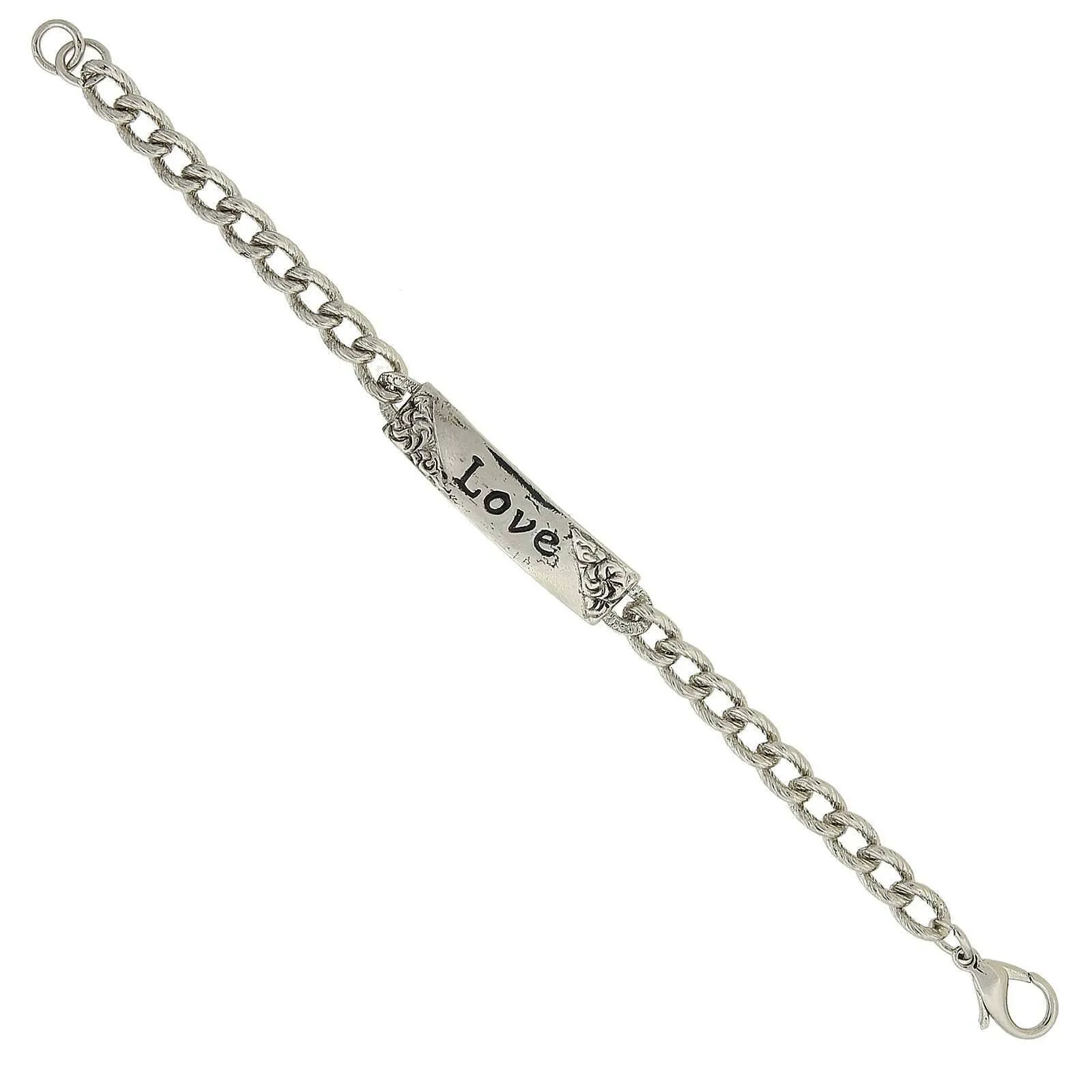 1928 Jewelry Curb Link Love ID Bracelet 1928 Jewelry