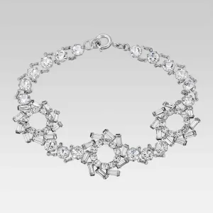 1928 Jewelry Cyclone Austrian Crystal Link Bracelet 7.5"L 1928 Jewelry