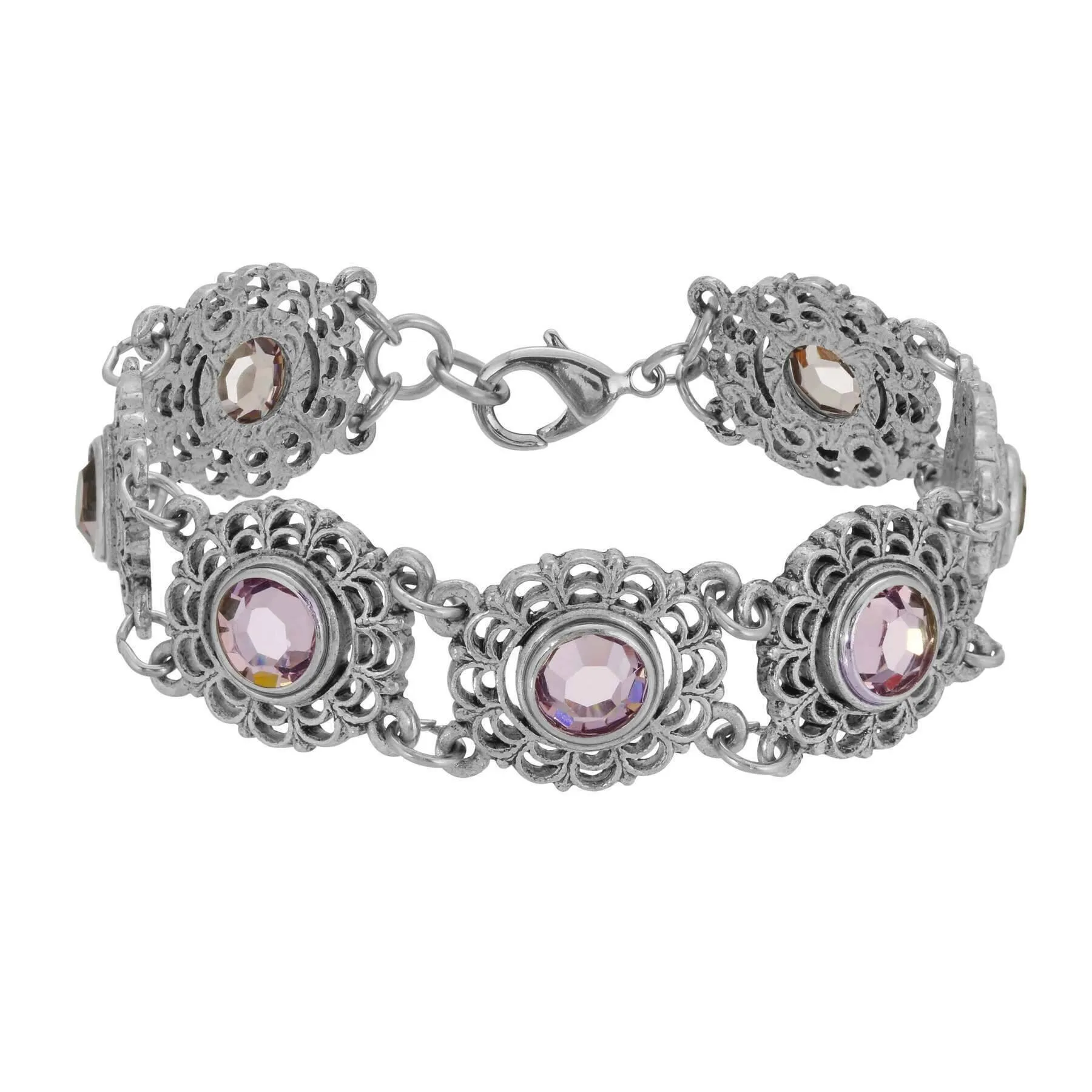 1928 Jewelry Decoratifs Austrian Crystal Link Bracelet 1928 Jewelry