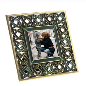 1928 Jewelry Emerald Eternity Knot Crystal Square Picture Frame 2" x 2" 1928 Jewelry