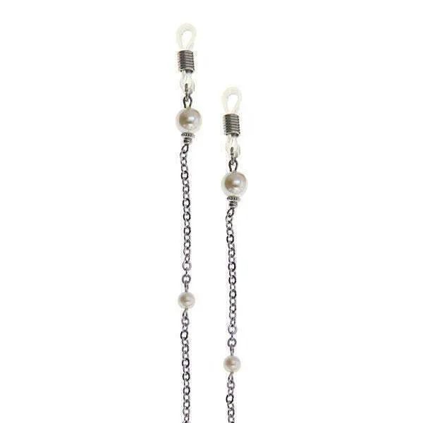 1928 Jewelry Faux Pearl Eyeglass Holder Chain Necklace 30" 1928 Jewelry