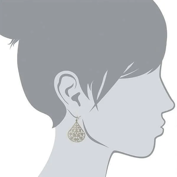 1928 Jewelry Filigree Teardrop Earrings 1928 Jewelry