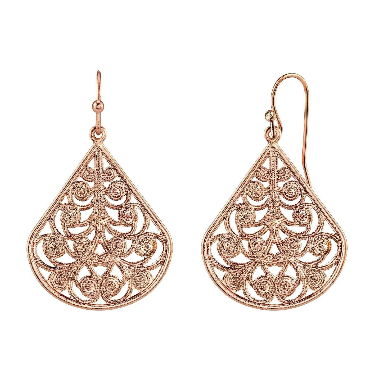 1928 Jewelry Filigree Teardrop Earrings 1928 Jewelry