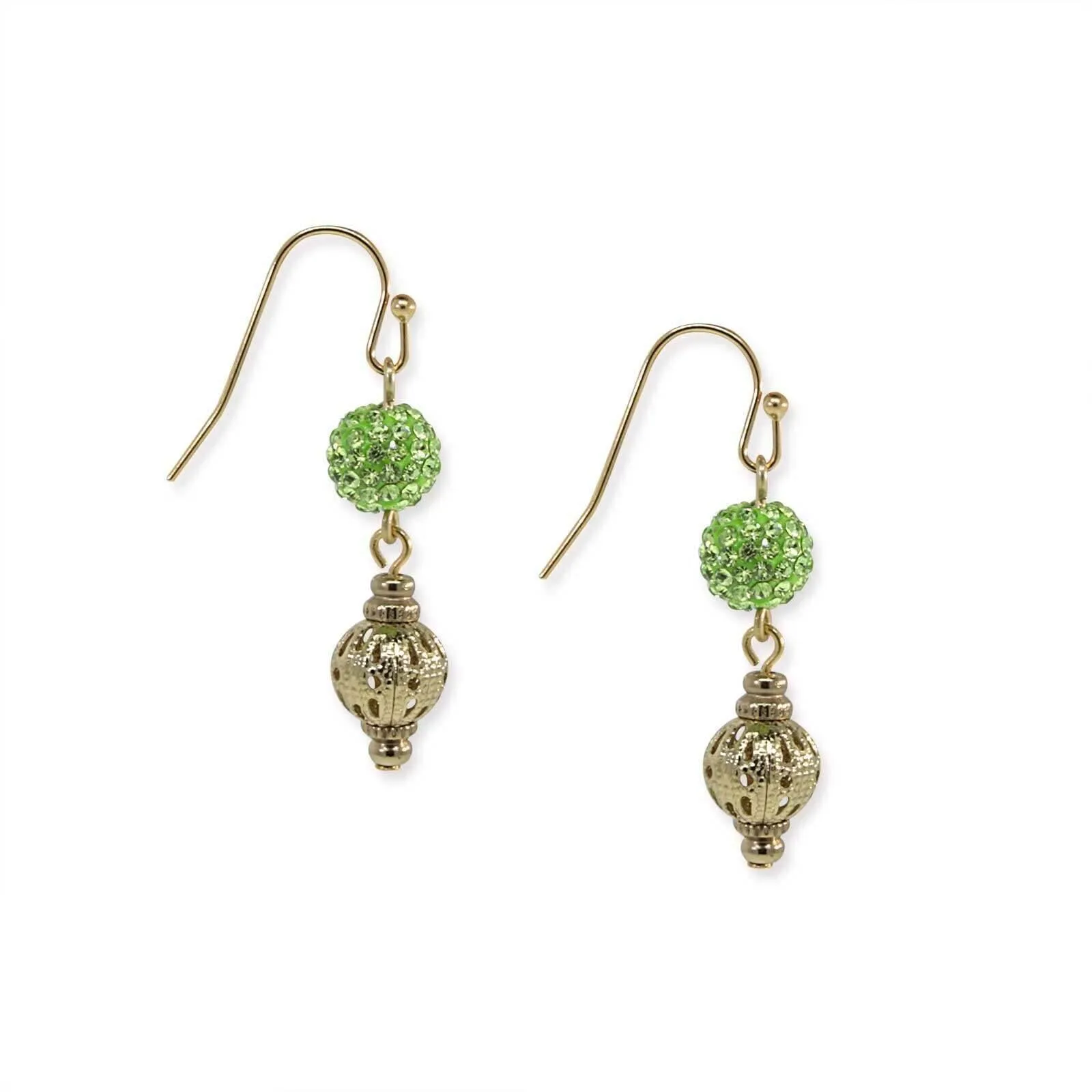 1928 Jewelry Fireball And Filigree Drop Earrings 1928 Jewelry