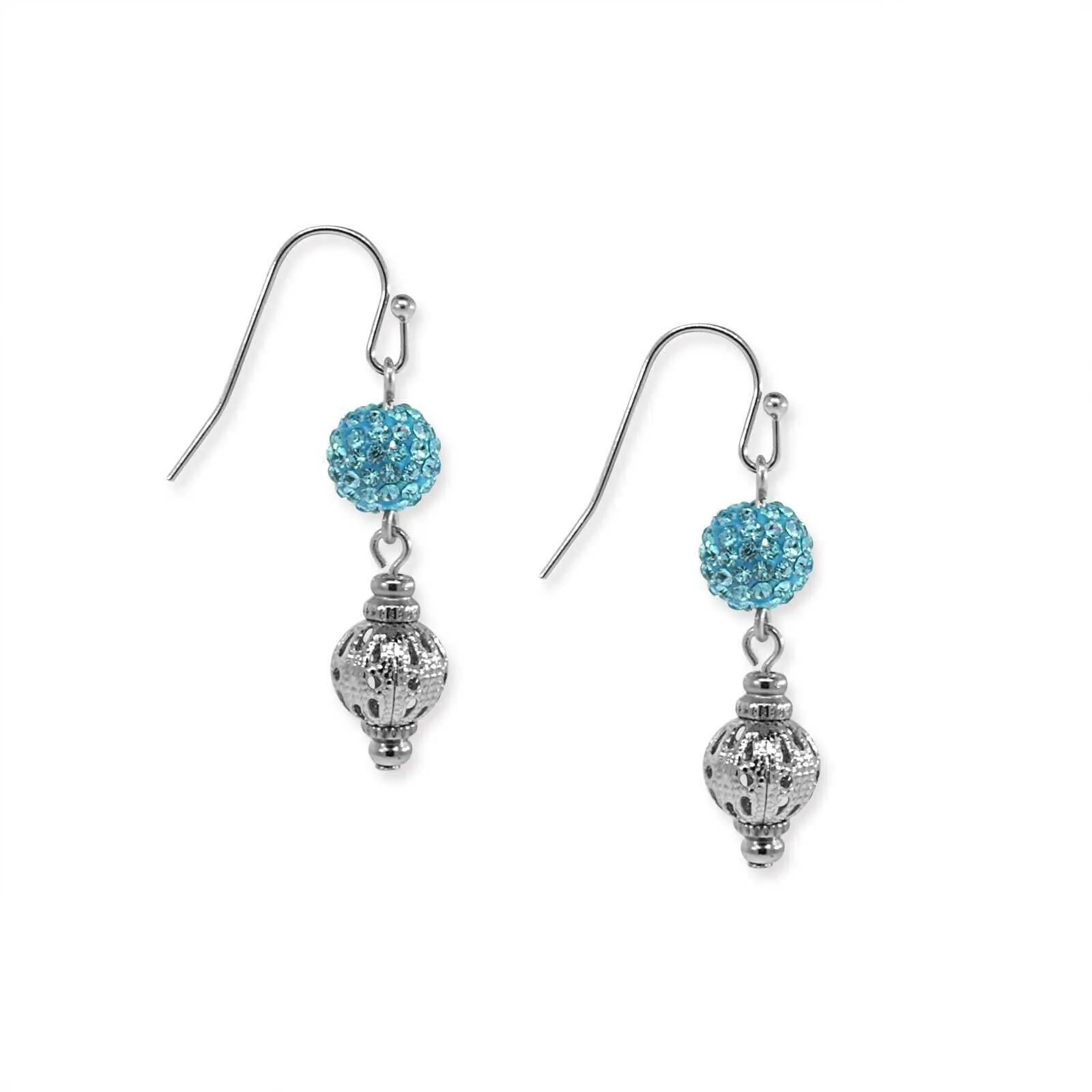 1928 Jewelry Fireball And Filigree Drop Earrings 1928 Jewelry