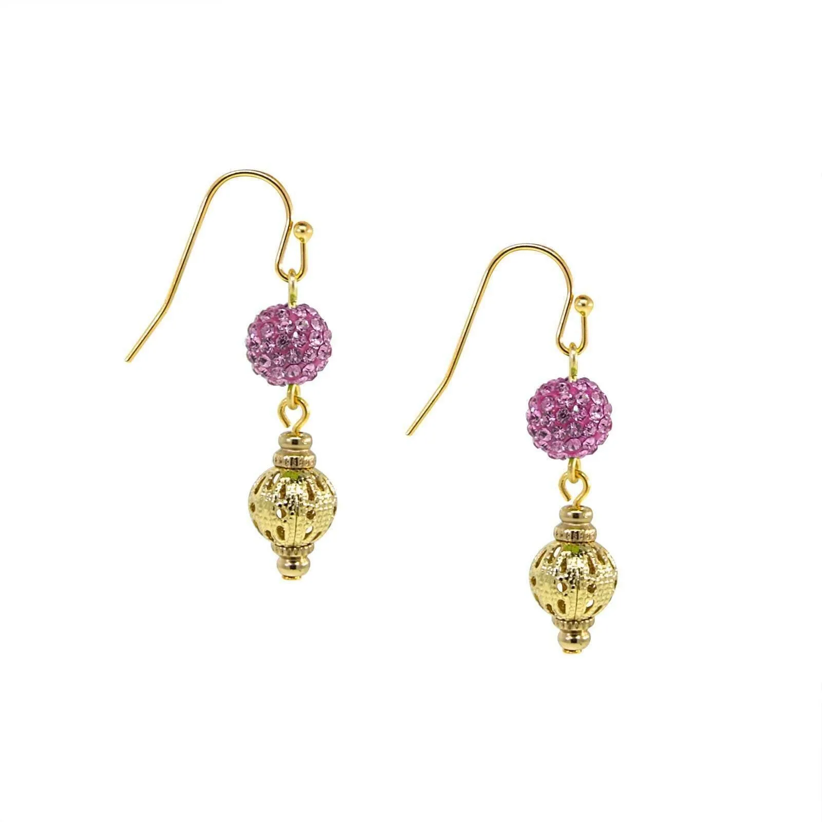 1928 Jewelry Fireball And Filigree Drop Earrings 1928 Jewelry