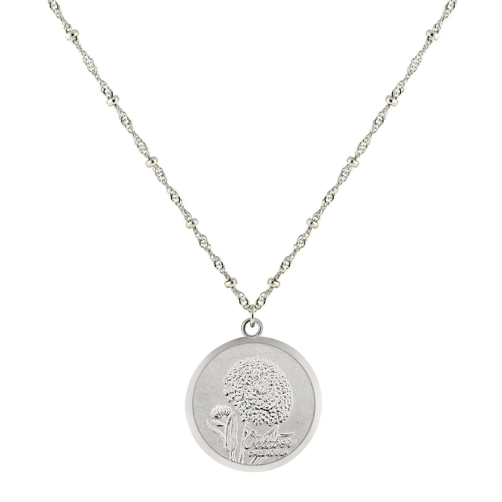 1928 Jewelry Flower Of The Month Pendant Necklace 16"   3" Extender 1928 Jewelry