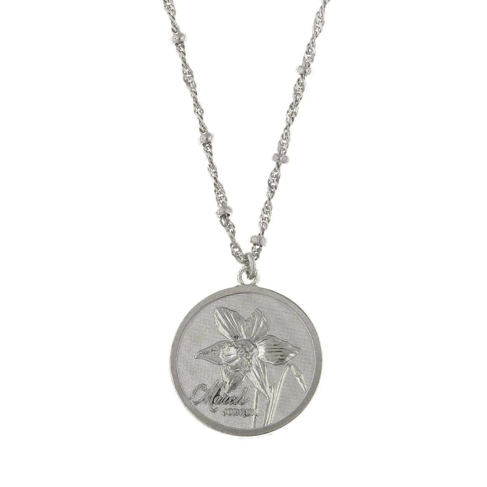 1928 Jewelry Flower Of The Month Pendant Necklace 16"   3" Extender 1928 Jewelry