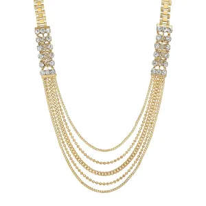 1928 Jewelry Geneva Gala Multi Link Chain Crystal Necklace 32" 1928 Jewelry