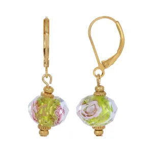 1928 Jewelry Glass Rondell Copper Glare Bel Fiore Beaded Drop Earrings 1928 Jewelry