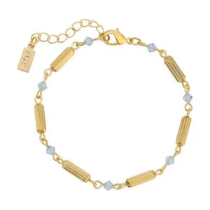 1928 Jewelry Gold Beaded Crystal Lantern Bracelet 1" Extension 1928 Jewelry