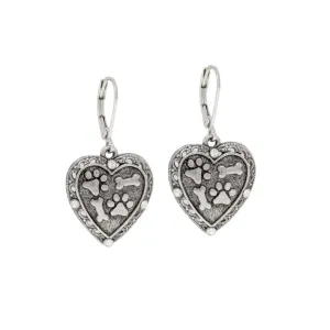 1928 Jewelry Heart Paws And Bones Drop Earrings 1928 Jewelry