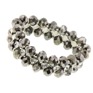 1928 Jewelry Hematite Crystal Stretch Bracelet 1928 Jewelry