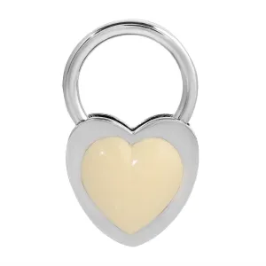 1928 Jewelry Ivory Stone Heart Key Ring 1928 Jewelry