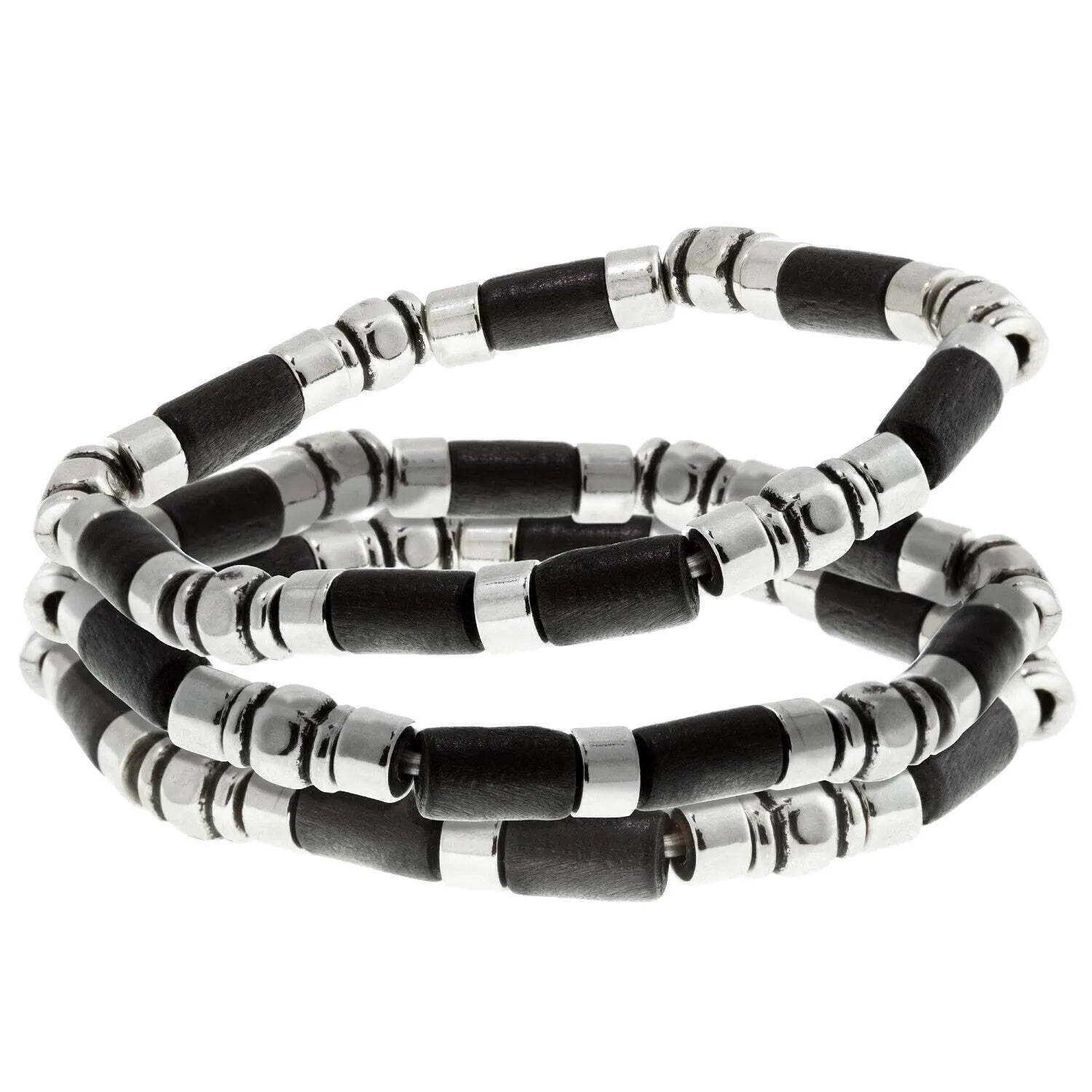 1928 Jewelry Jet Black Stretch Bracelet Trio 1928 Jewelry