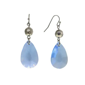 1928 Jewelry Light Blue Teardrop Faceted Stone Earrings 1928 Jewelry