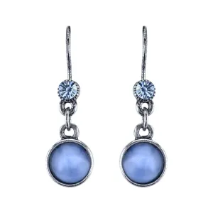 1928 Jewelry Light Sapphire Blue Crystal And Blue Moonstone Drop Earrings 1928 Jewelry