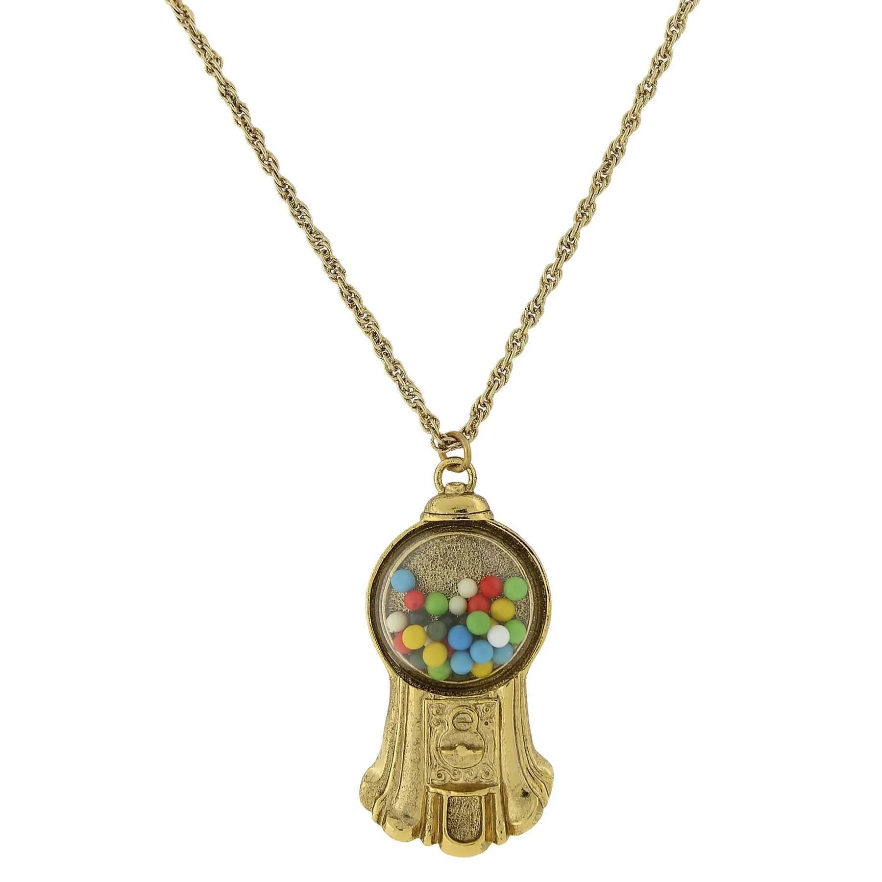 1928 Jewelry Multi-Color Gumball Machine Pendant Necklace 30" 1928 Jewelry