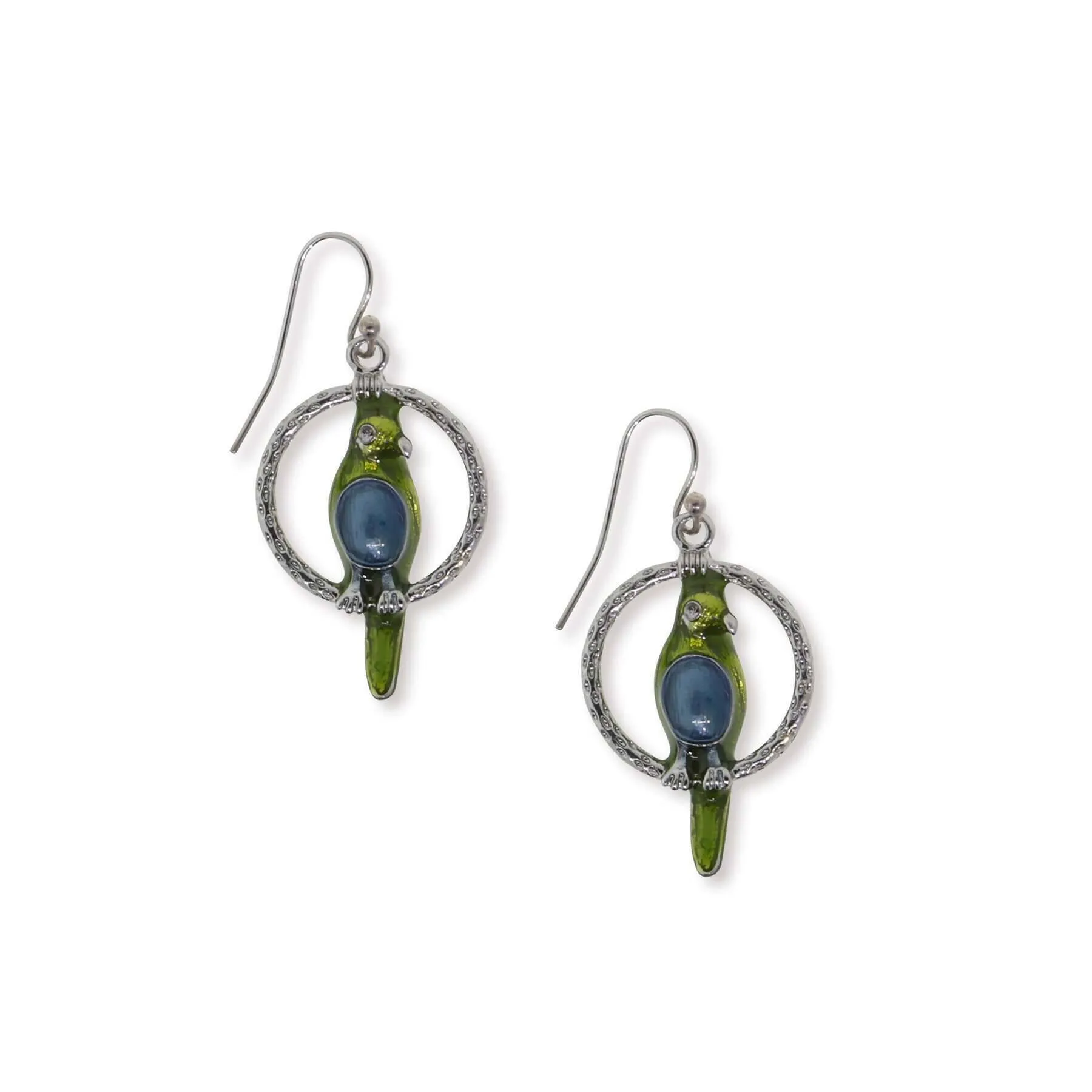 1928 Jewelry Neotropic Exotic Parrot Hoop Earrings 1928 Jewelry