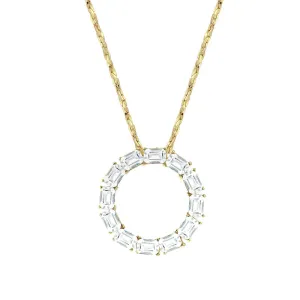 1928 Jewelry Octagon Austrian Crystal Round Pendant Necklace 18" 1928 Jewelry
