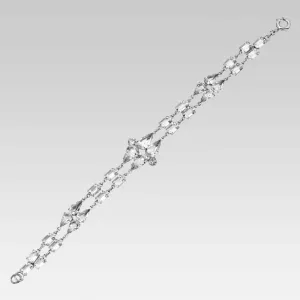 1928 Jewelry Pear & Baguette Austrian Crystal Link Bracelet 1928 Jewelry