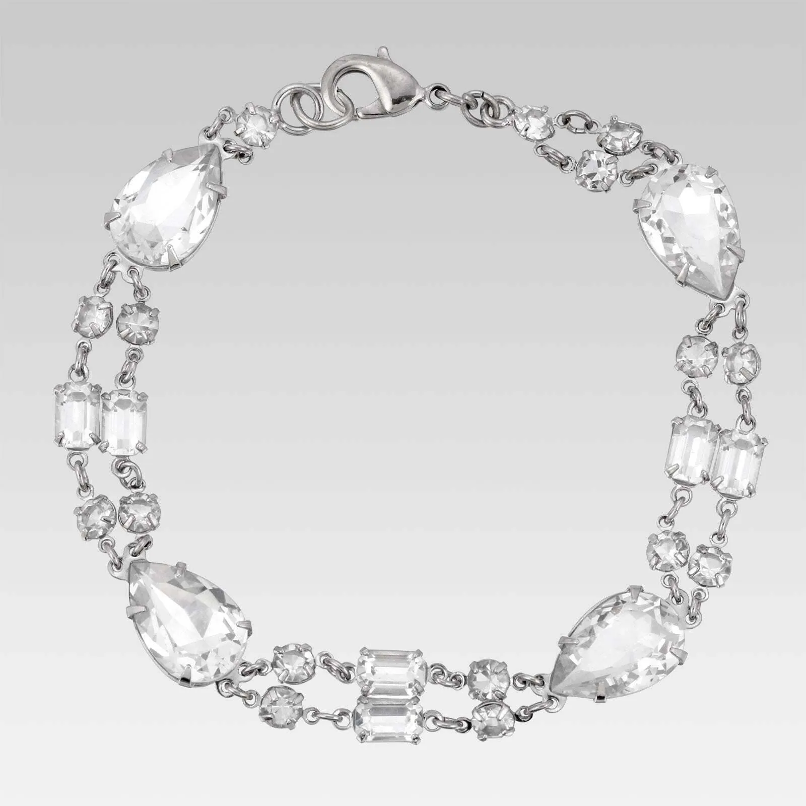 1928 Jewelry Pear Austrian Crystal Link Bracelet 1928 Jewelry