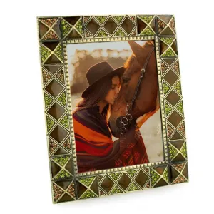 1928 Jewelry Pyramidal & Diamond Elegance Rectangular Crystal Picture Frame 3.5" x 5" 1928 Jewelry