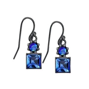 1928 Jewelry Round And Square Sparkling Crystal Drop Earrings 1928 Jewelry