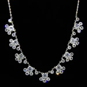 1928 Jewelry Round Vintage Austrian Crystal Drop Necklace 15" 1928 Jewelry