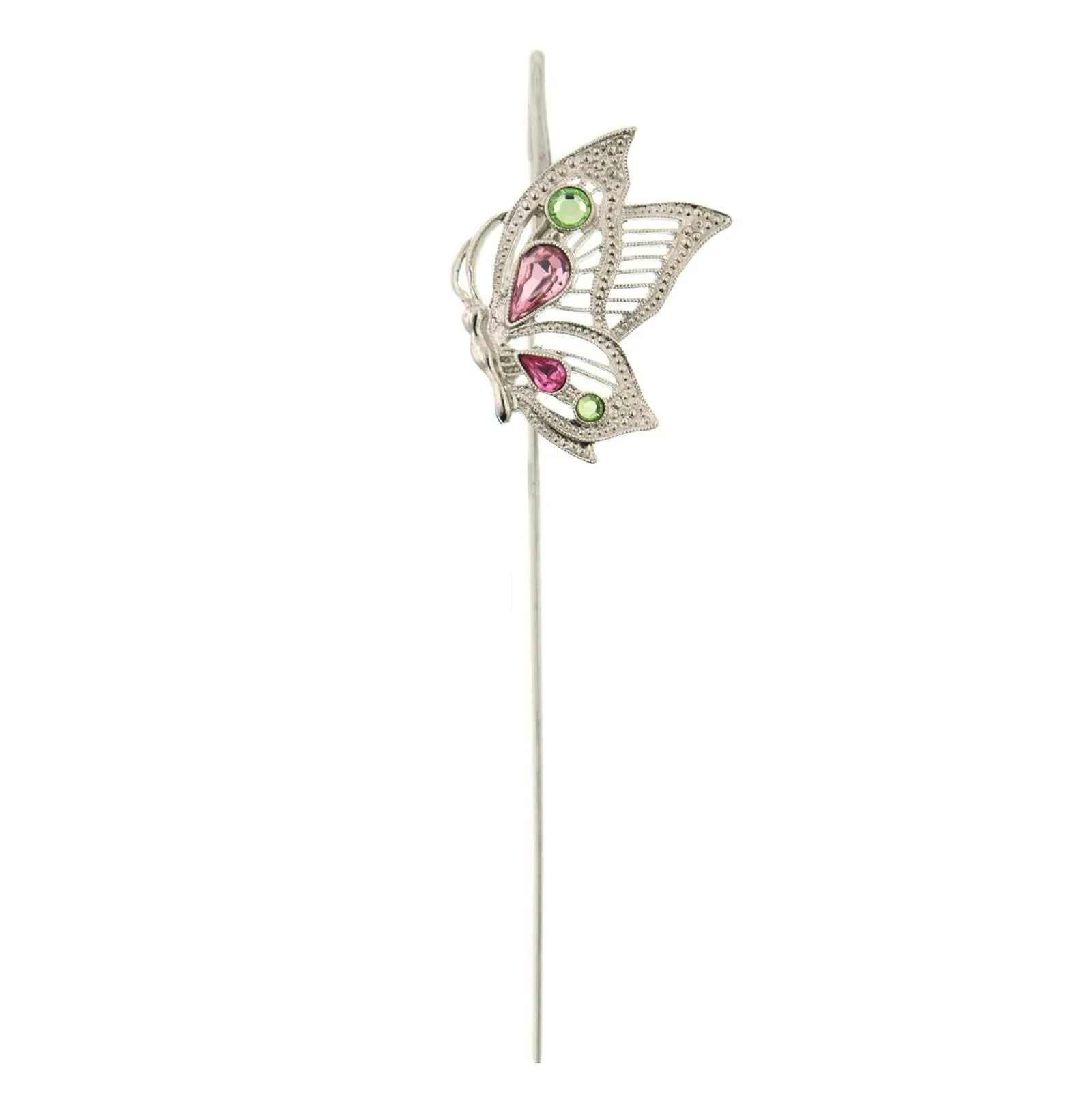 1928 Jewelry Silver Crystal Butterfly Bookmark 1928 Jewelry