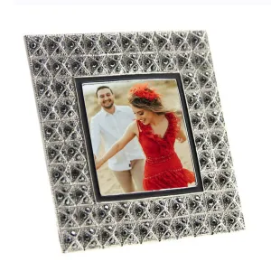 1928 Jewelry Stile Moderno Crystal Square Picture Frame 2.5" x 2.5" 1928 Jewelry