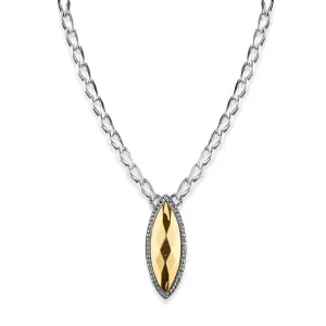 1928 Jewelry Stone Marquise Pendant Necklace 16"   3" Extender 1928 Jewelry