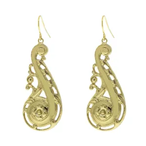 1928 Jewelry Swirly Statement Floral Drop Earrings 1928 Jewelry