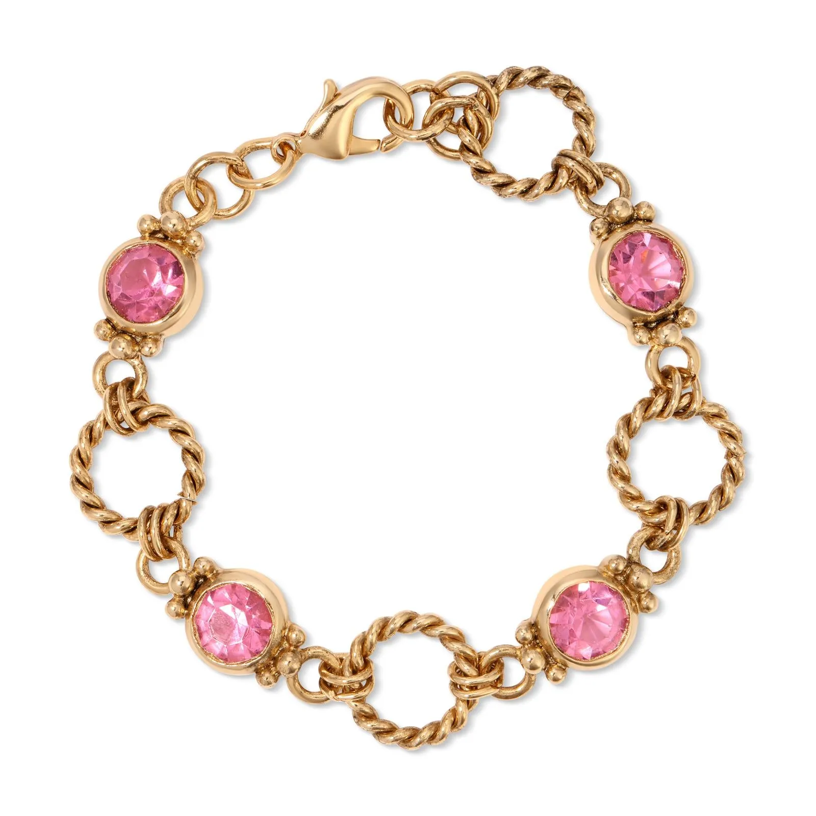 1928 Jewelry Twisted Elegance Crystal Link Bracelet 1928 Jewelry