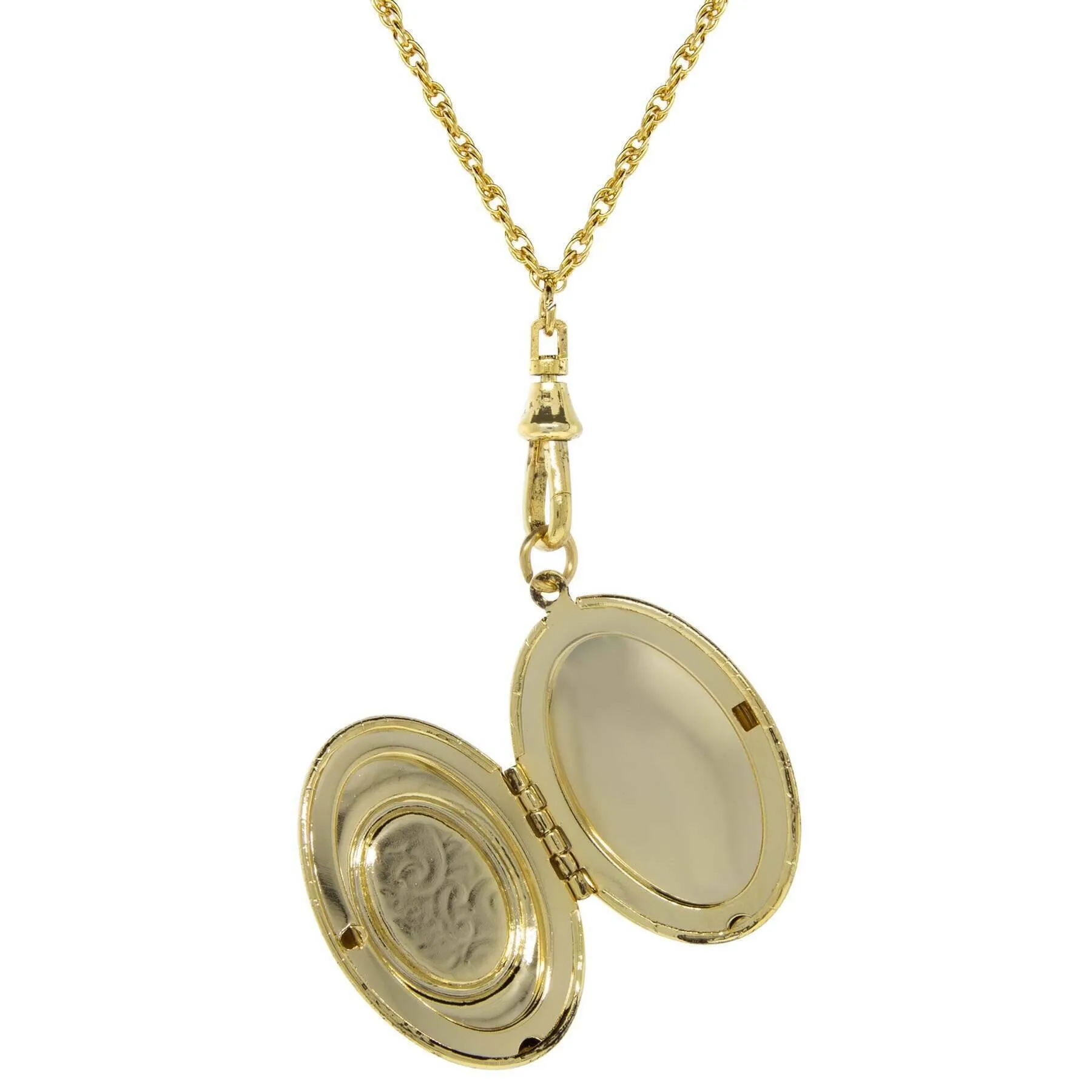1928 Jewelry Victorian Reflections Carnelian & Ivory Cameo Swivel Locket Necklace 28" 1928 Jewelry