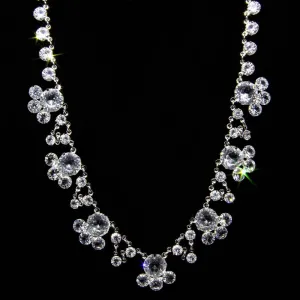 1928 Jewelry Vintage Austrian Crystal Drop Necklace 13" 1928 Jewelry