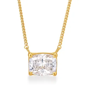 2 ct. East-West Cushion Necklace