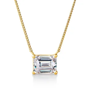 2 ct. East-West Emerald Cut Necklace